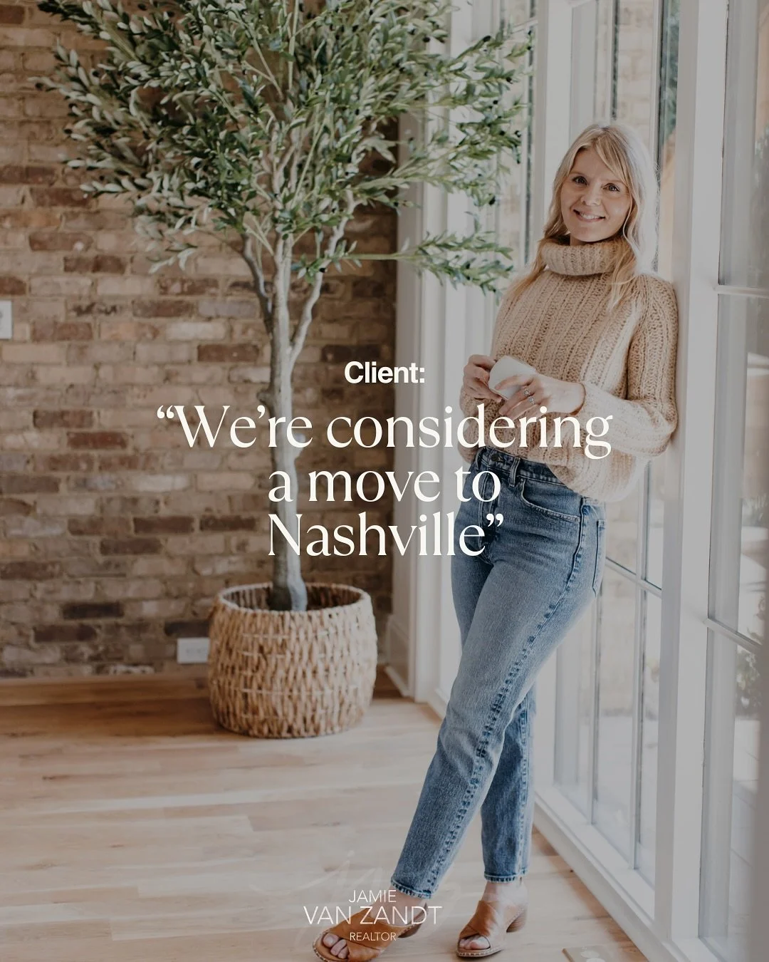 🌾 Thinking about a move to Nashville? 

We help homebuyers make sense of neighborhoods, pricing, and offers so the process feels clear and manageable. 

No pressure&mdash;just guidance to help you make the right move.

_____________________

Jamie V