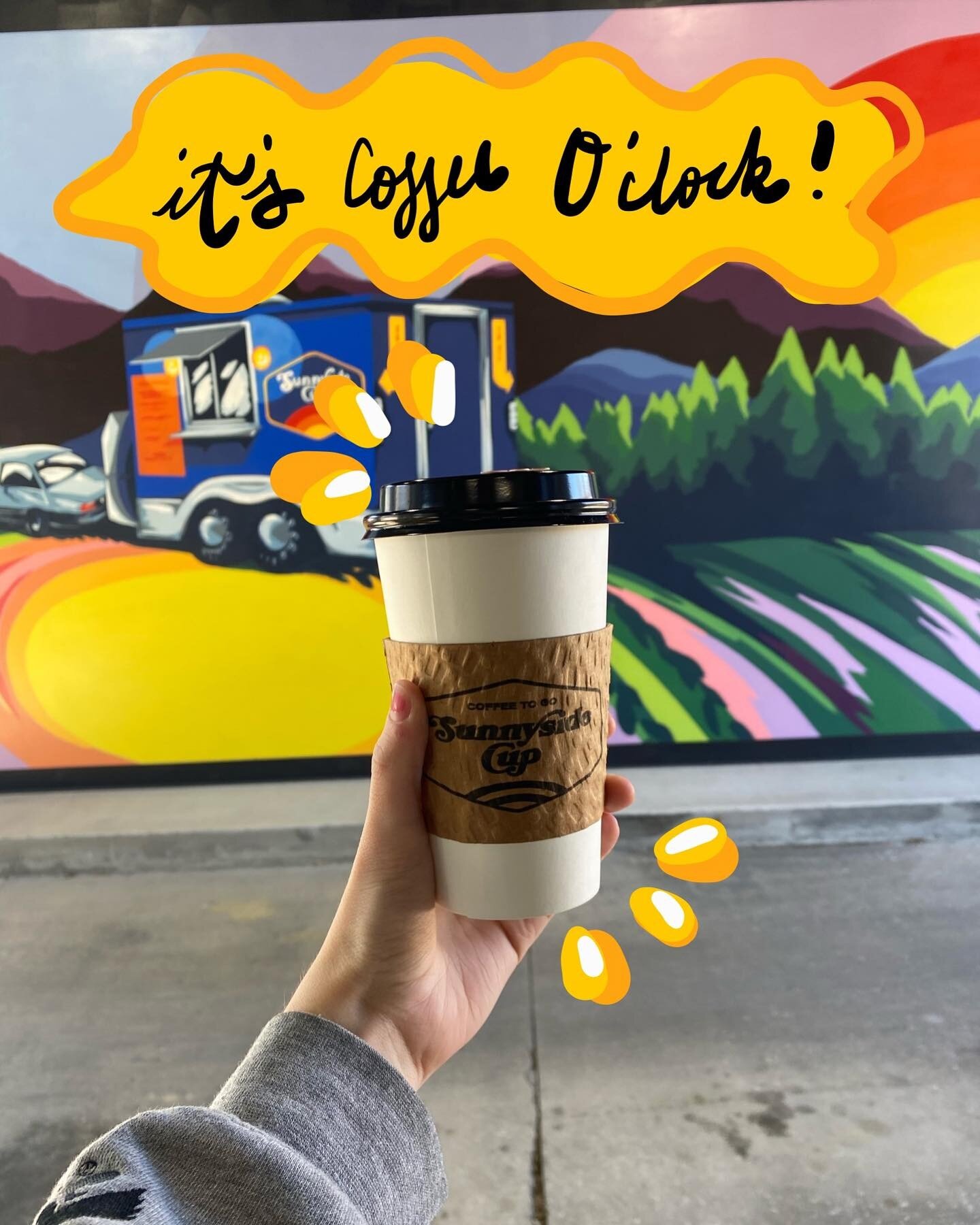 Cold days like today deserve a warm pick-me-up! Make sure to swing by from 12-2 today for half priced drinks☀️☀️ #keeponthesunnyside #shoplocal #smallbusiness #coffee