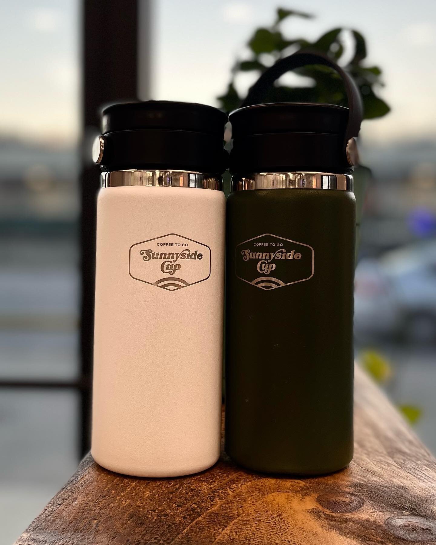 #sunnysidehydroflasks  they are $35+tax . Come see us at 12-2pm for our happy hour, drinks are half off! #shoplocal #coffee #keeponthesunnyside #chattanooga