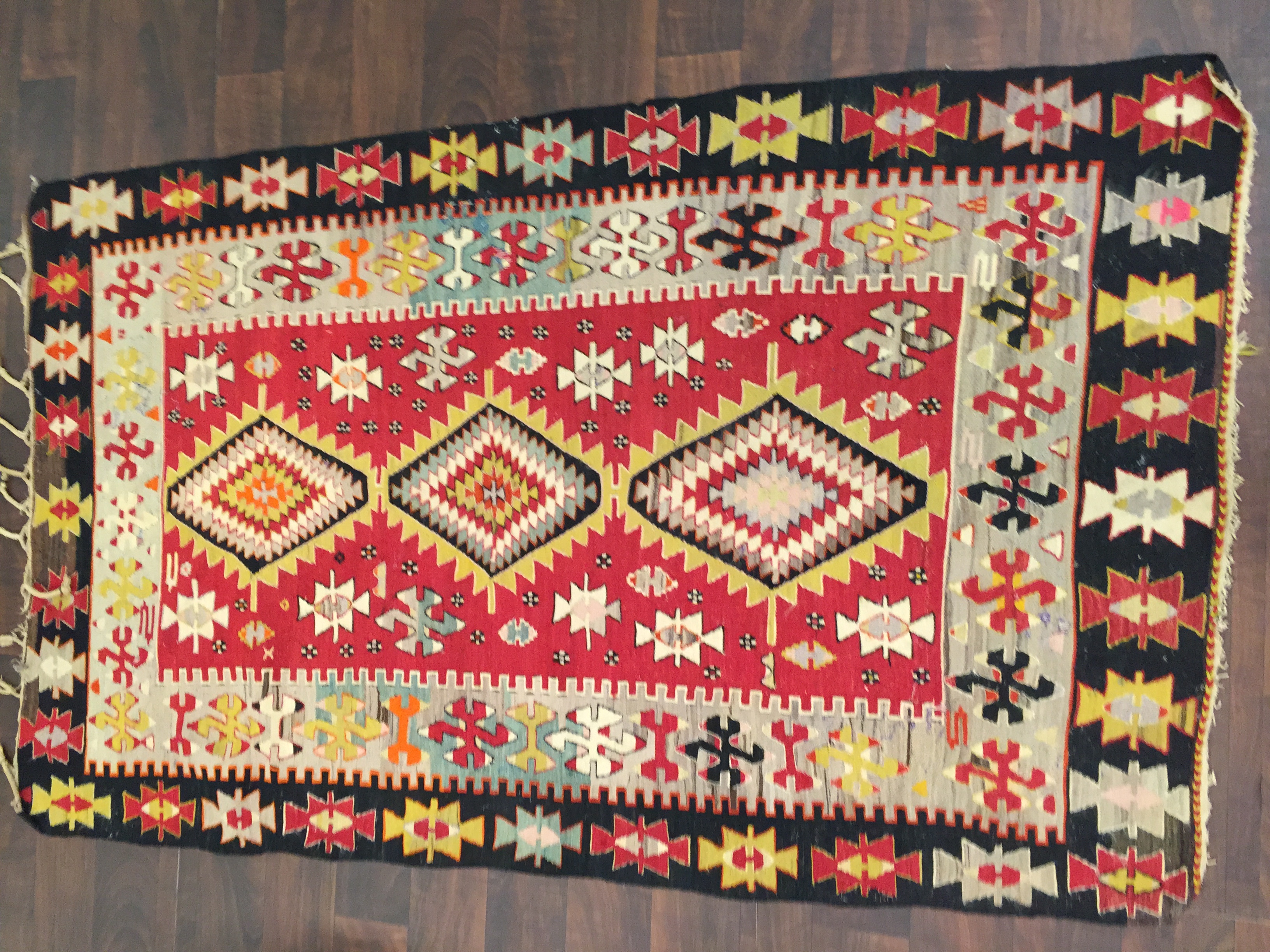 Classic Anatolian Kilim, 40yrs old, 5ft10in x3ft5in