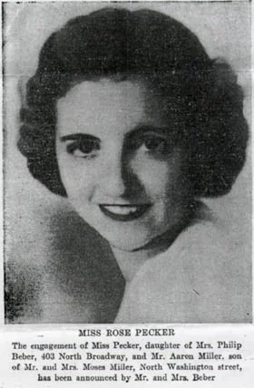 Rose's Wedding announcement in paper