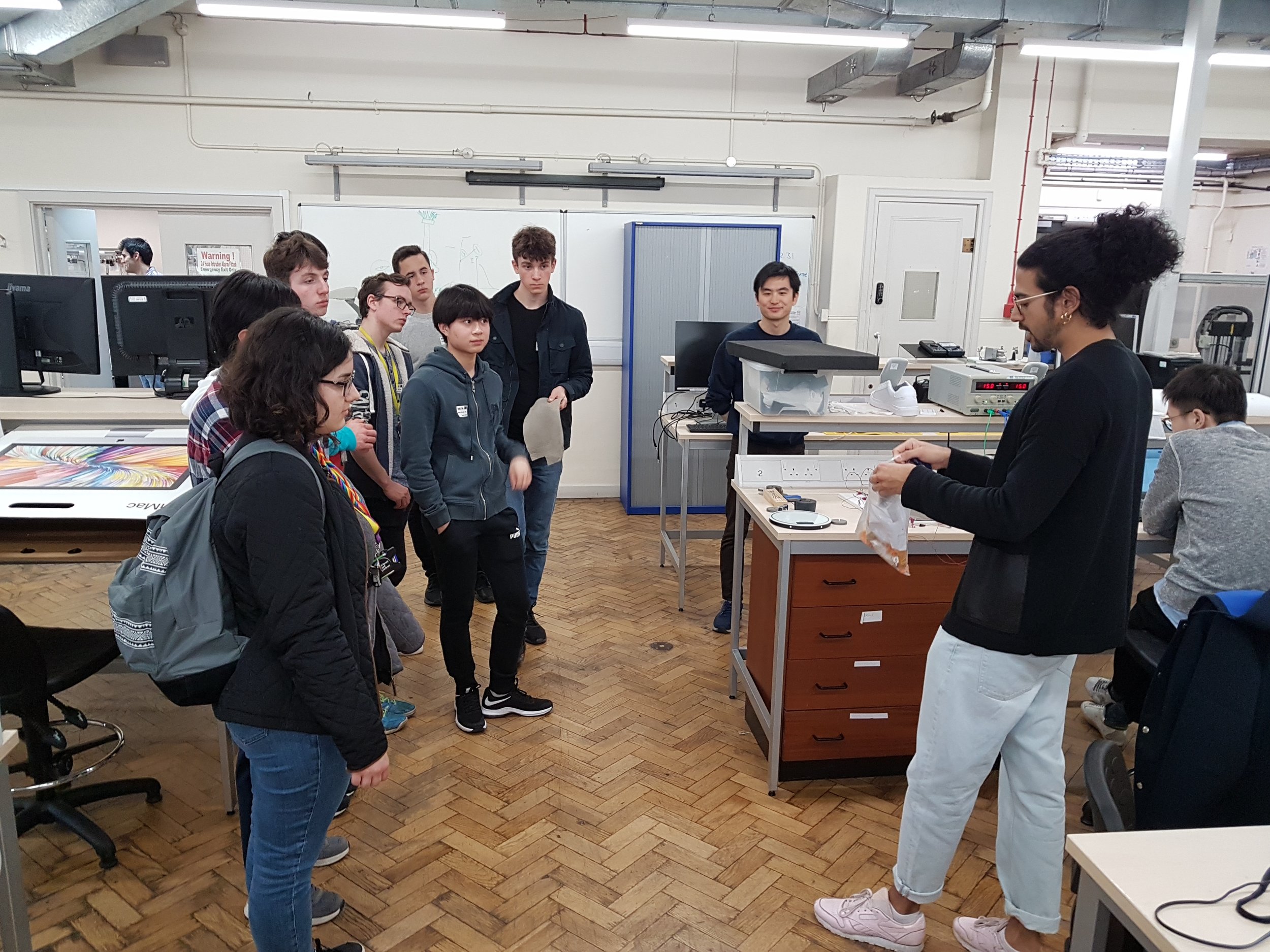 Lab tour ft. Samuel Pitou showing his wearables research