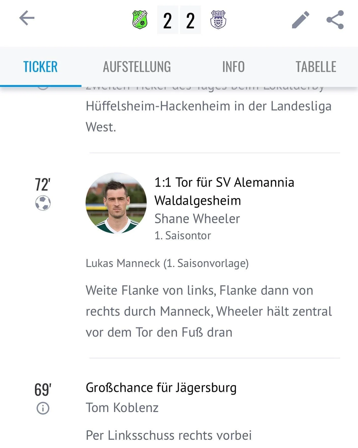 @sfwheeler9 leads @svalemanniawaldalgesheim &lsquo;s fight back to save them a crucial point as they dig deep to stay up in the relegation battle. The game ended 2-2 and saw another late push from SVAW fortunately Can Ozer was able to convert another