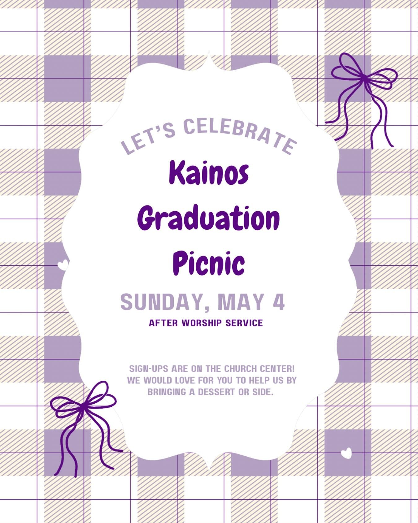We would love for you to join us for an afternoon of good food, great company, and big congratulations! 🎓🥳

More information about what to bring is posted on the church center app. We will be at Peachtree TONIGHT if you need to pick up a chafing di