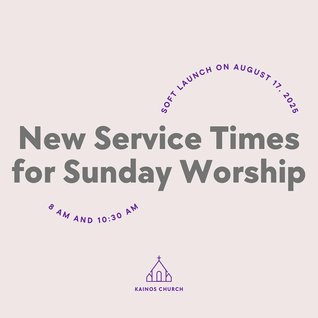 Big things have been happening at Kainos, and we are almost ready to launch our TWO services!! We will be SOFT LAUNCHING on Sunday, August 17 with services at 8 am and 10:30 am.