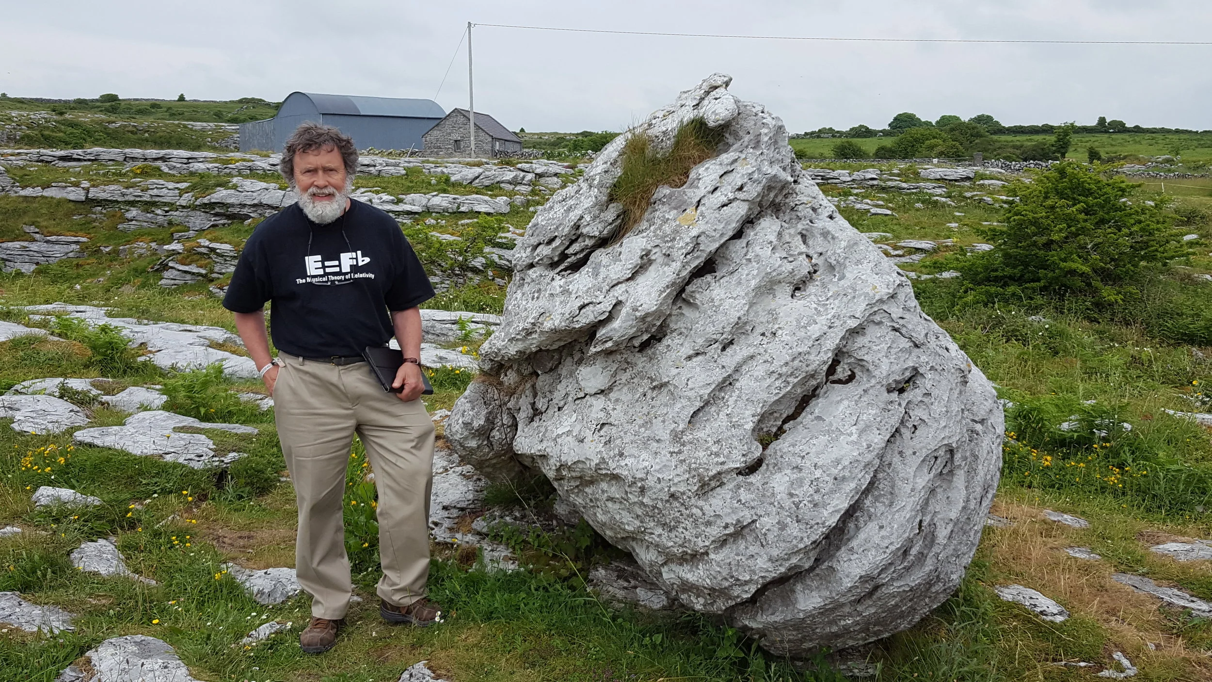 David stands on the “Burren,” near an ancient Celtic “passage grave.”
