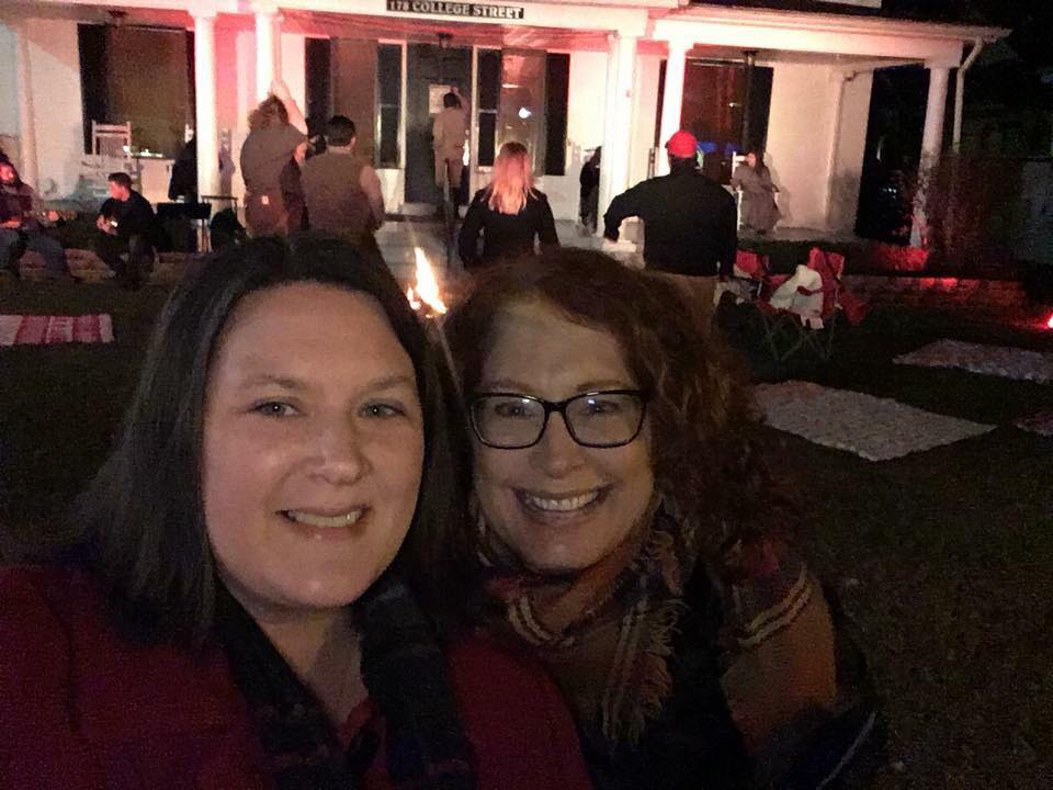 Amanda Jo Slone (left) with Pikeville Assistant Professor of Theatre Kim Willard 