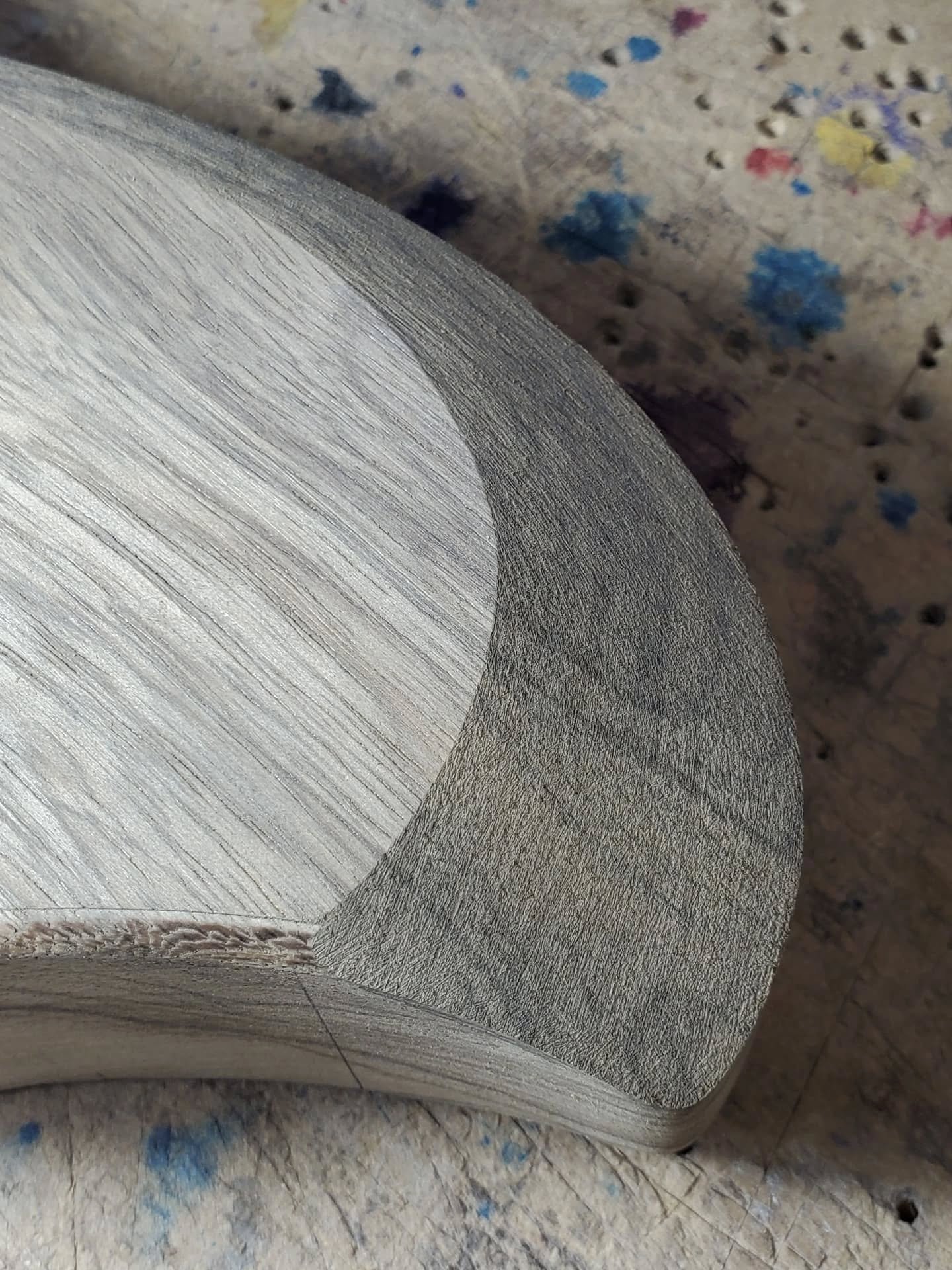 Bevels! This is one of my favorite steps and these carves are one of the more distinctive features of my Andromeda design. They provide comfort and class. As I carved today, I realized I won't be doing these entirely by hand for much longer and that'