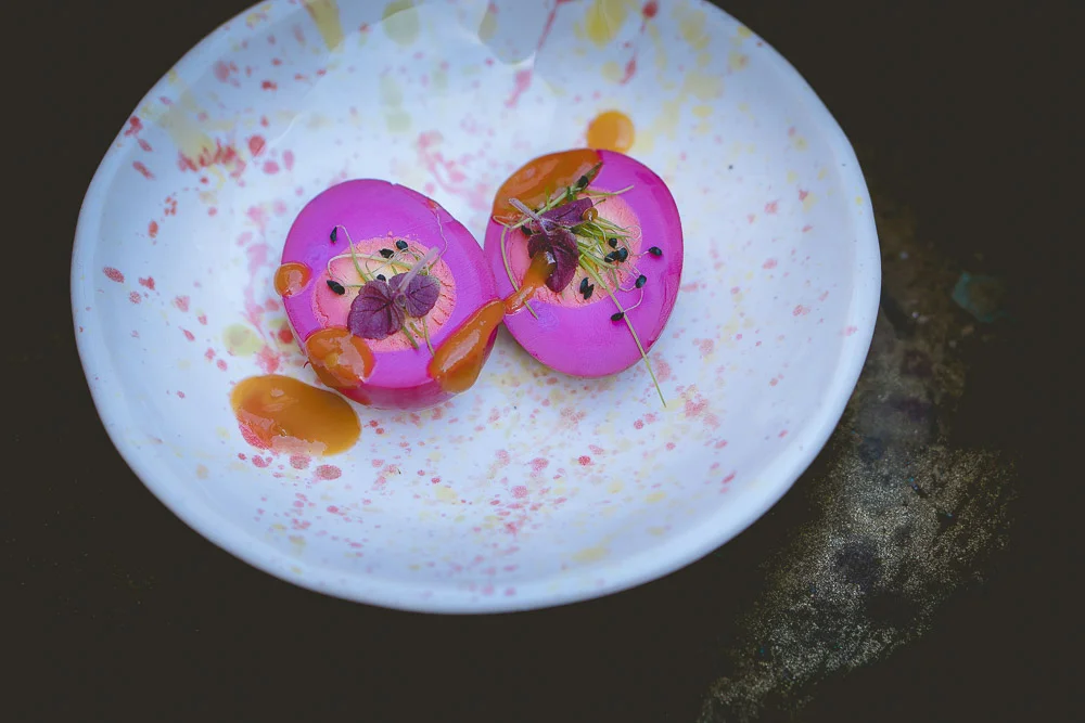 beet-pickled eggs