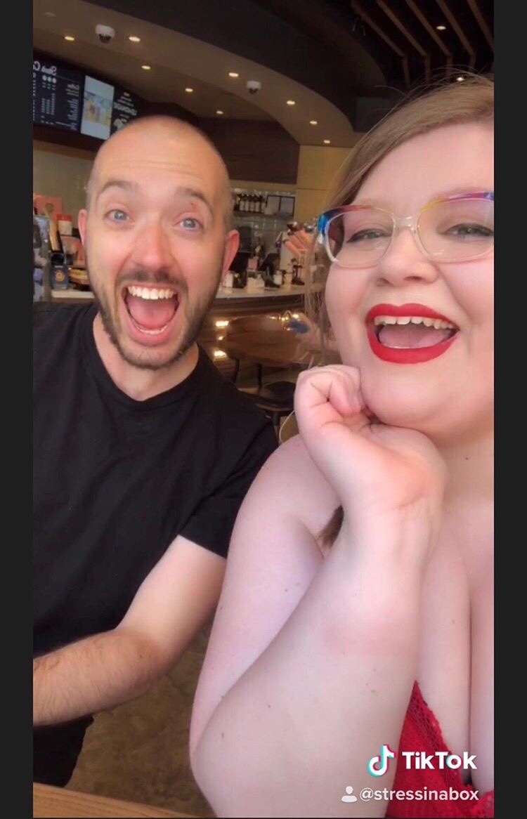 The wonderful @stressinabox from TikTok and I