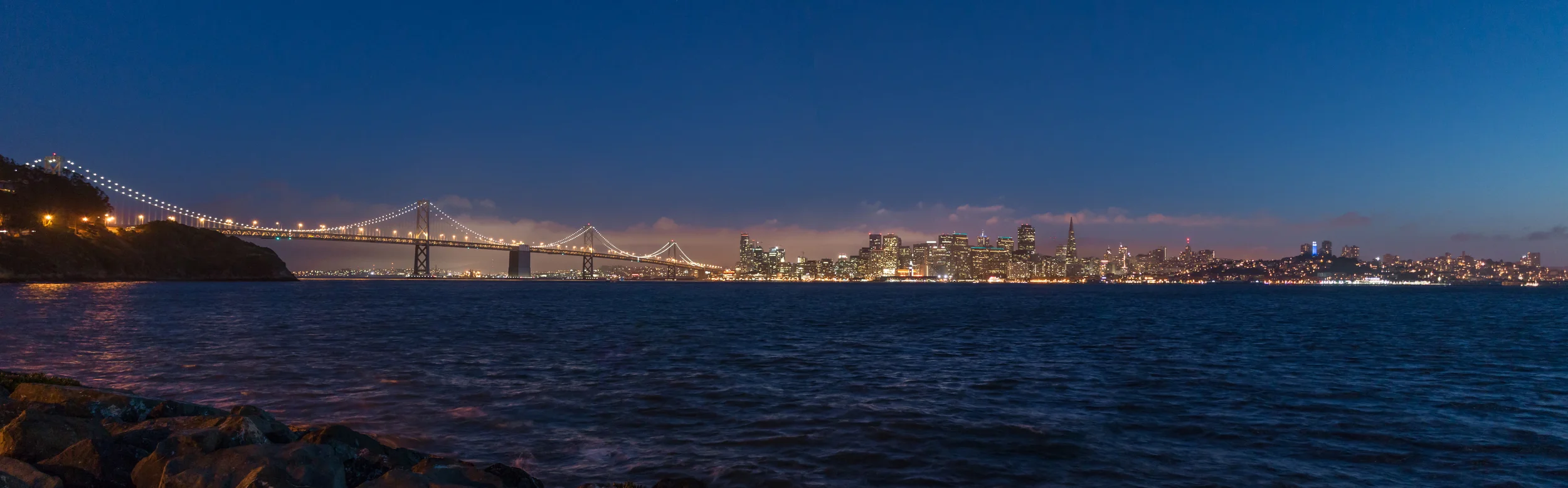 San Francisco at dusk, from Treasure Island