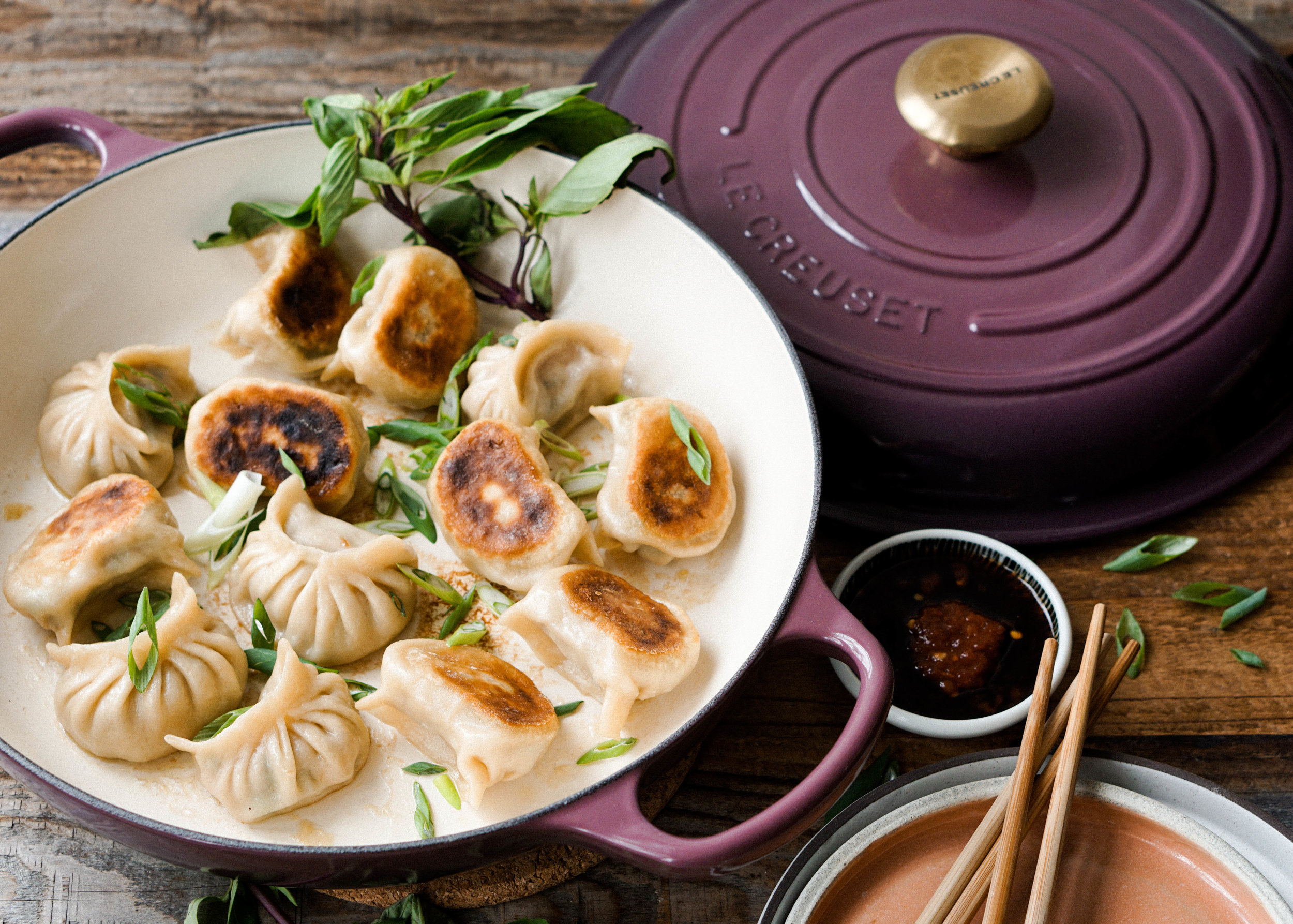 Basil Chicken Dumplings — Eat Cho Food