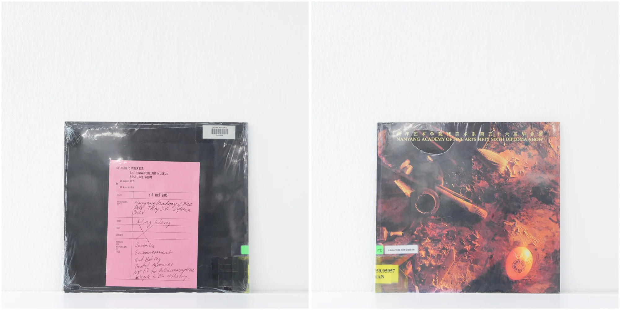 'Nanyang Academy Of Fine Arts 56th Diploma Show', 16/10/15, Ming Wong