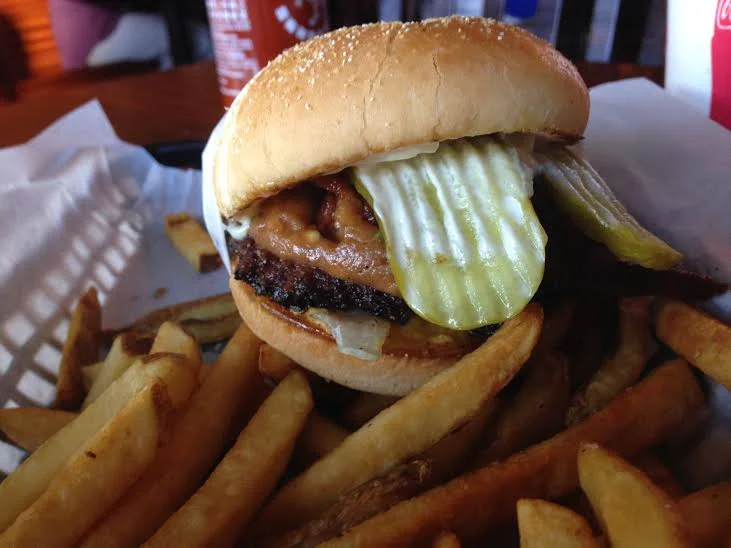 Peanut Butter Pickle Bacon Burger from Killer Burger