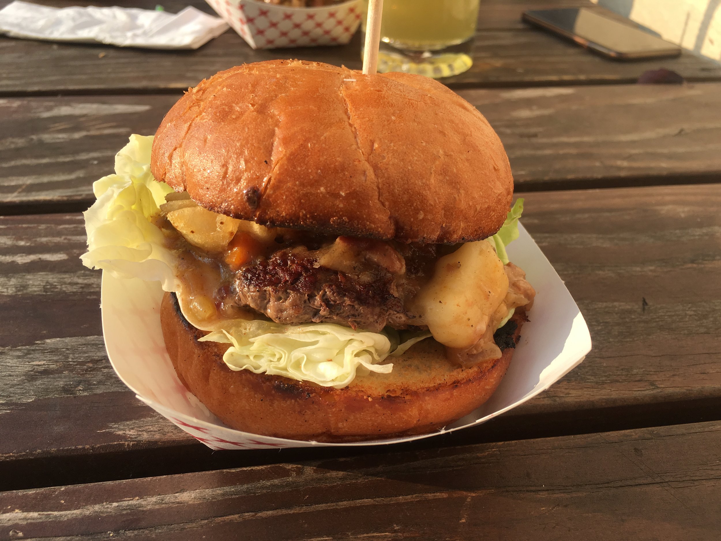 Double Barrel's "Curd is the Word" burger