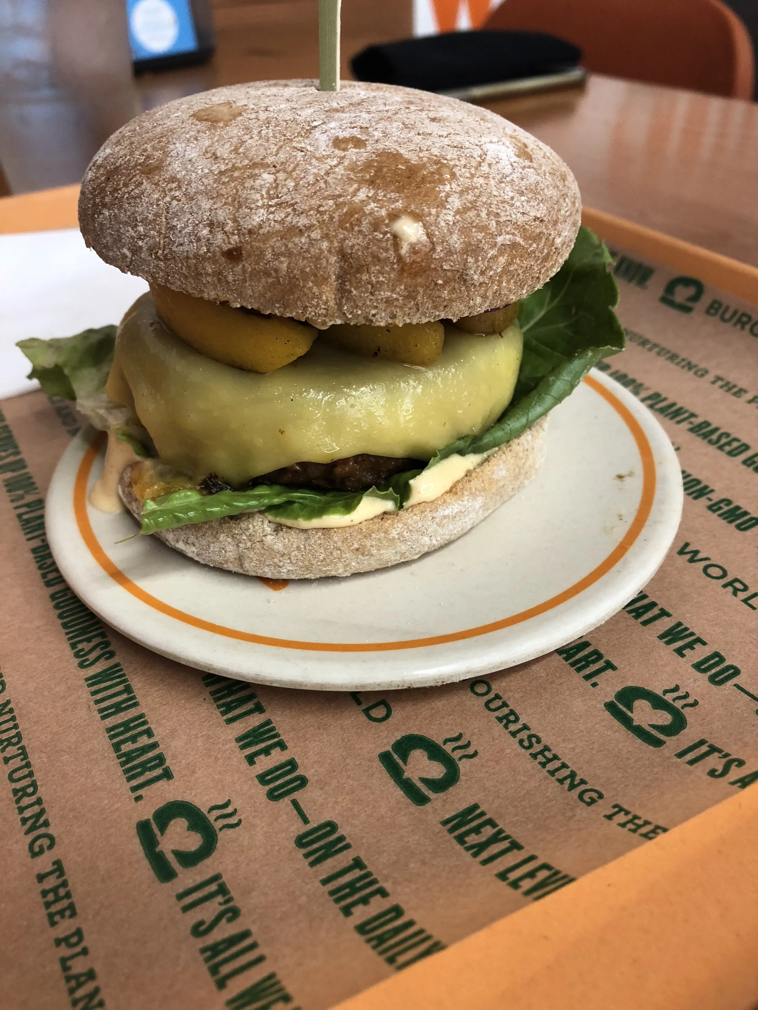 Next Level "Peachy Portland" burger