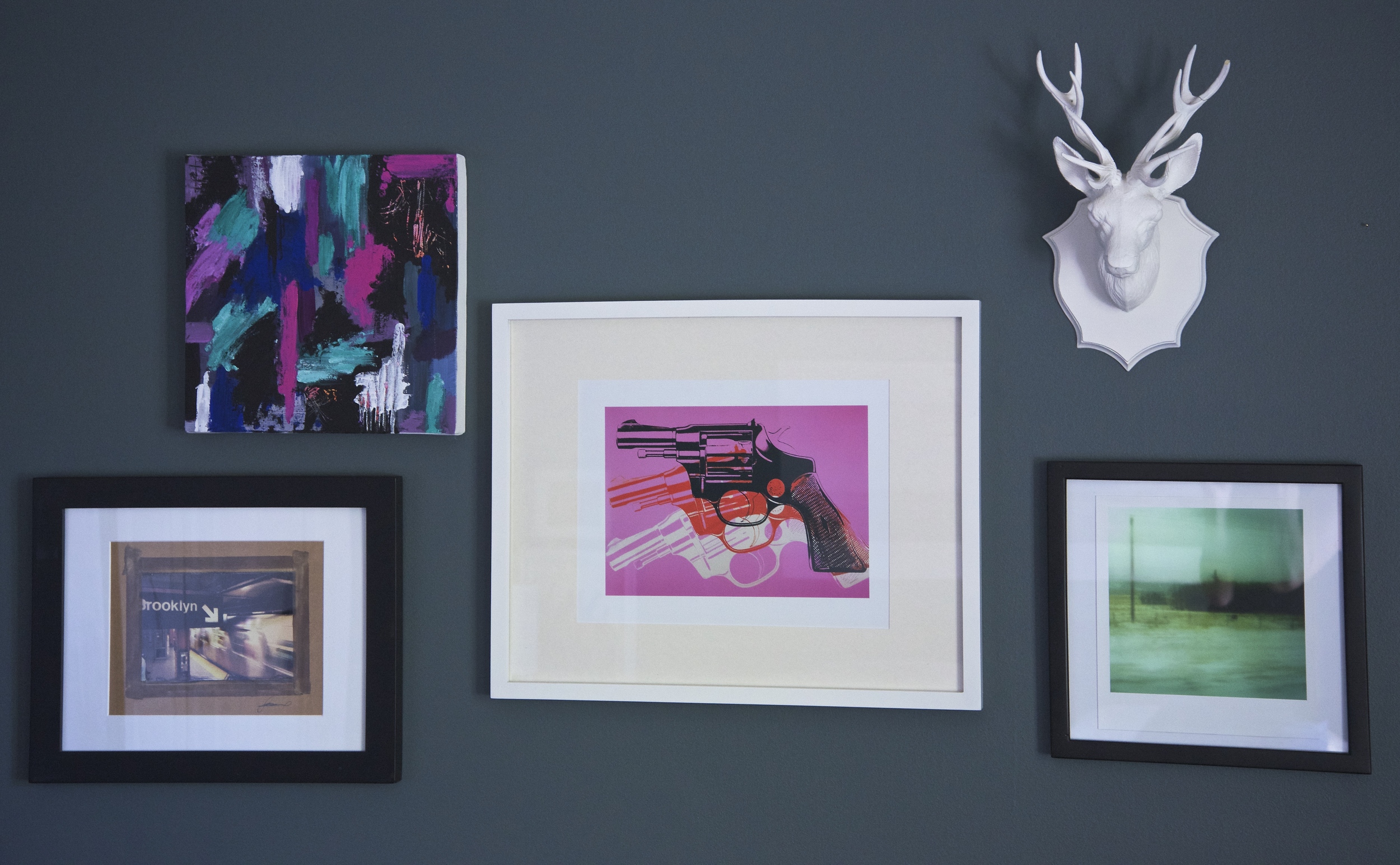 Our bedroom gallery wall