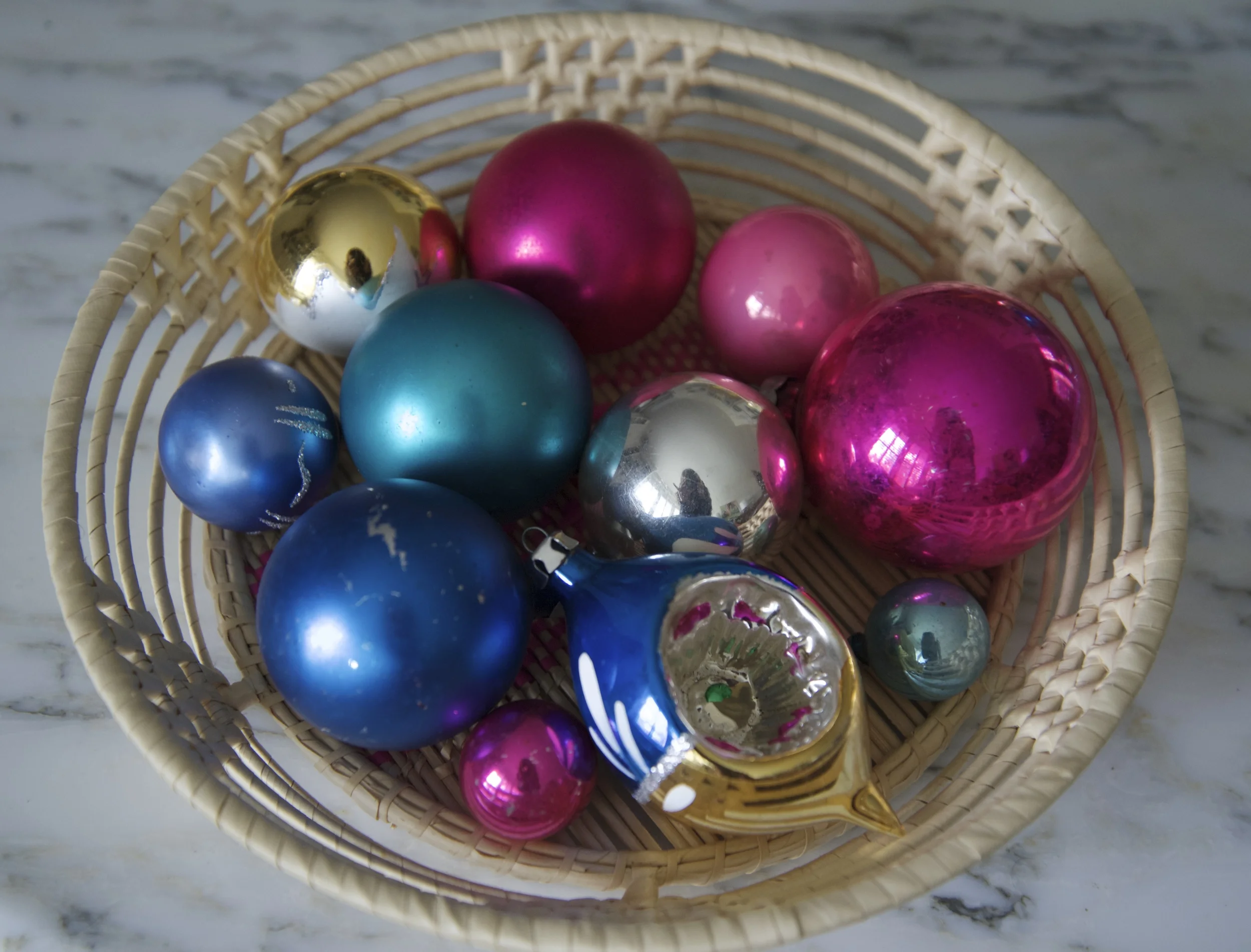 Lots of our ornaments are passed down from our family.