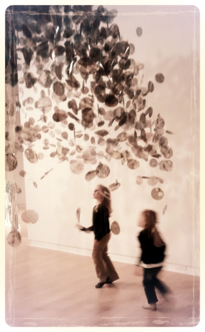 Dancing under this whimsical installation