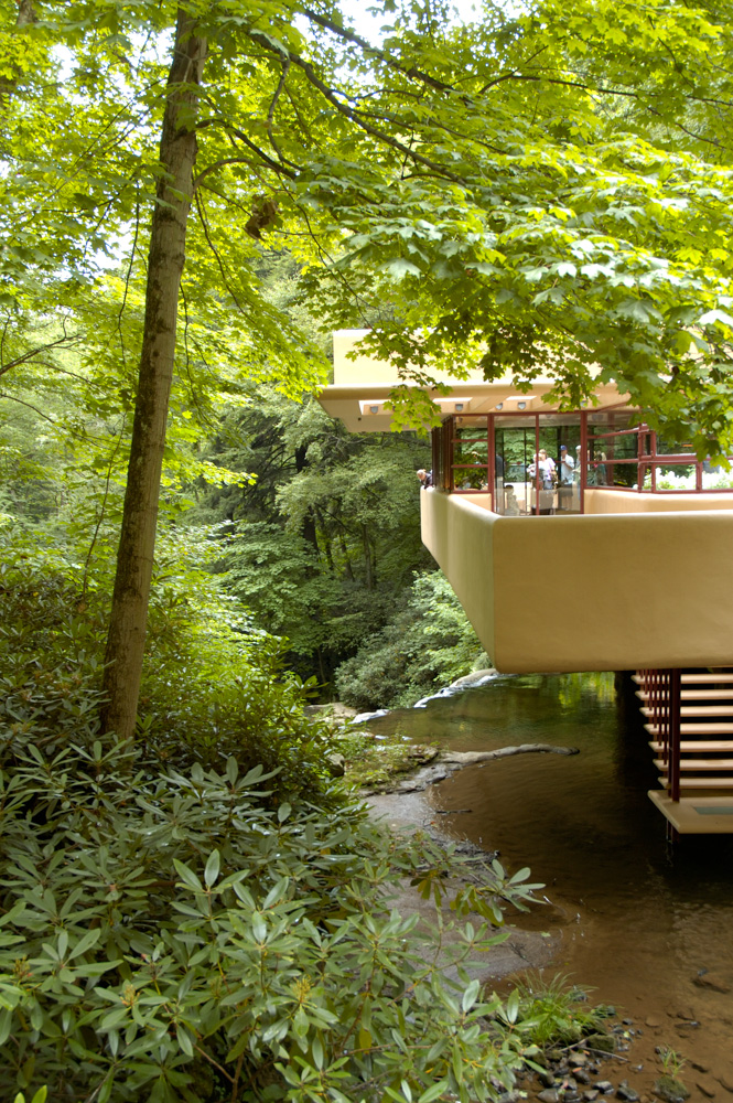 The home was built around the waterfall, I can't even imagine living here it is so stunning!