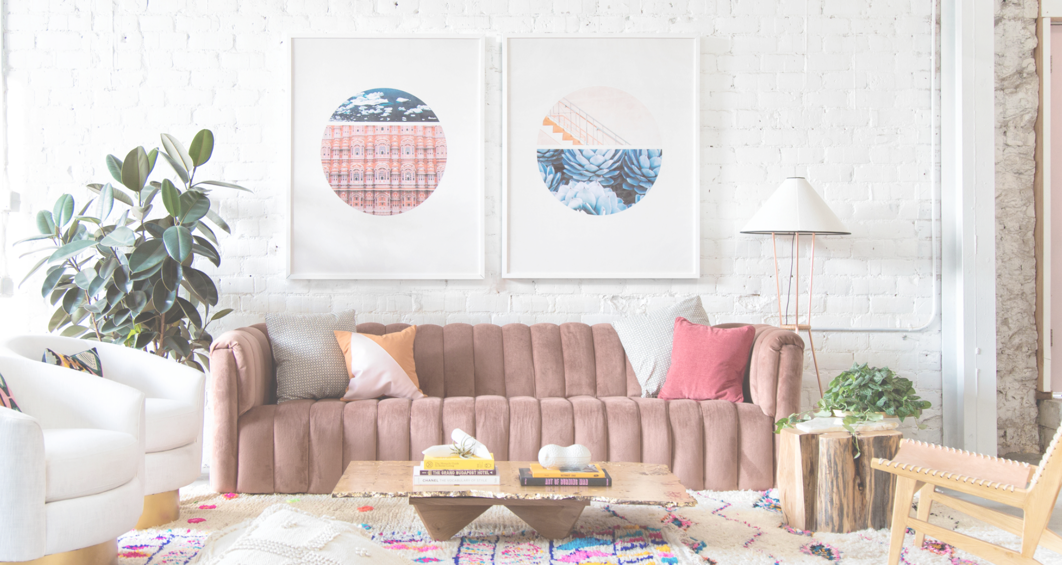 Design Sponge has a full studio tour of Light Lab online, it is a must see! This seating area is gorgeous. I want to pretend it's my house, I love it that much. http://www.designsponge.com/2016/08/studio-tour-light-lab.html