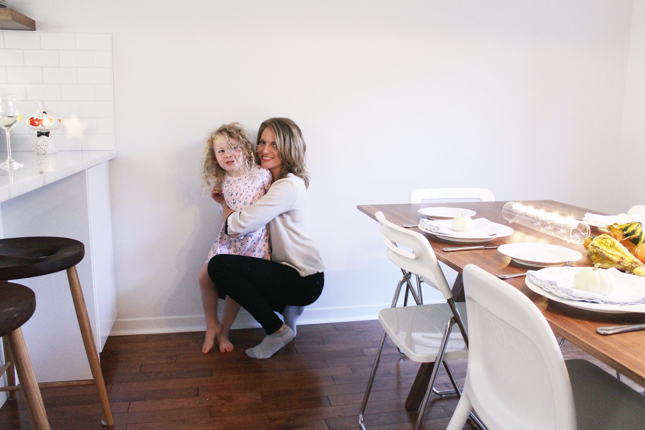 Ashley and one of her daughters at Thanksgiving. In Canada this holiday was last weekend in case you are confused.