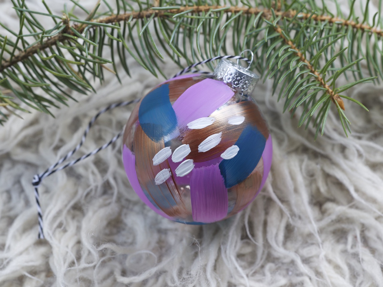 A selection of hand painted glass ornaments will be available.