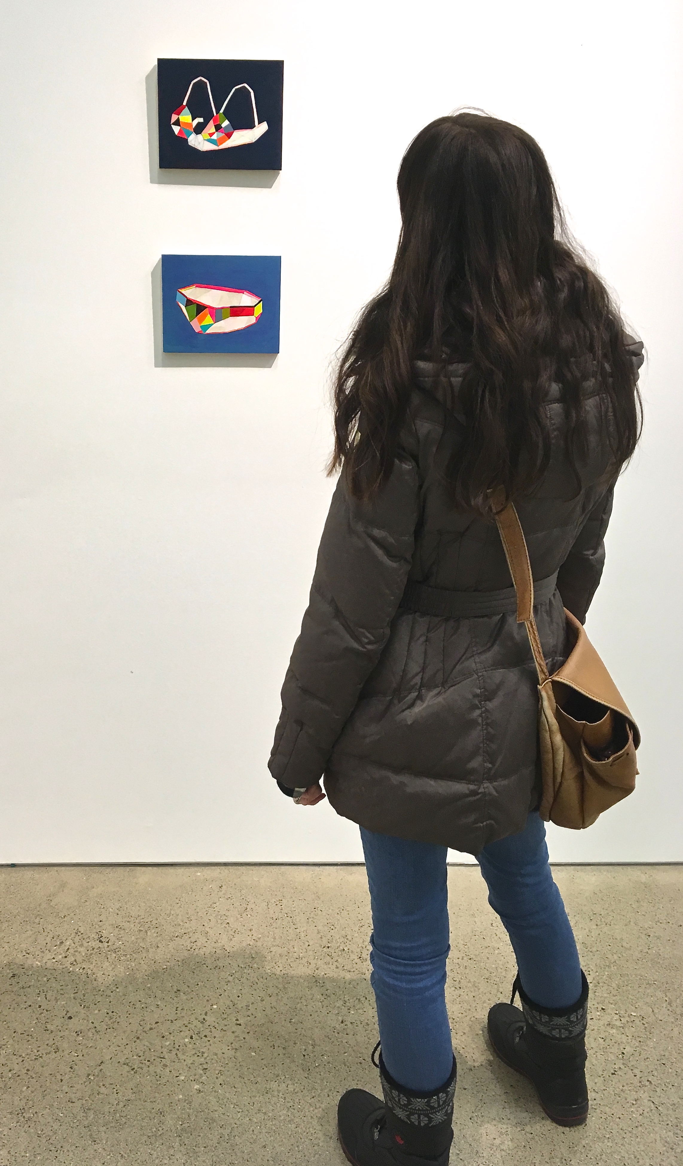 Here you can see the scale, they are each 8x10". I totally agree with her on this "Original art should be accessible to all." Martha resides in Philadelphia.