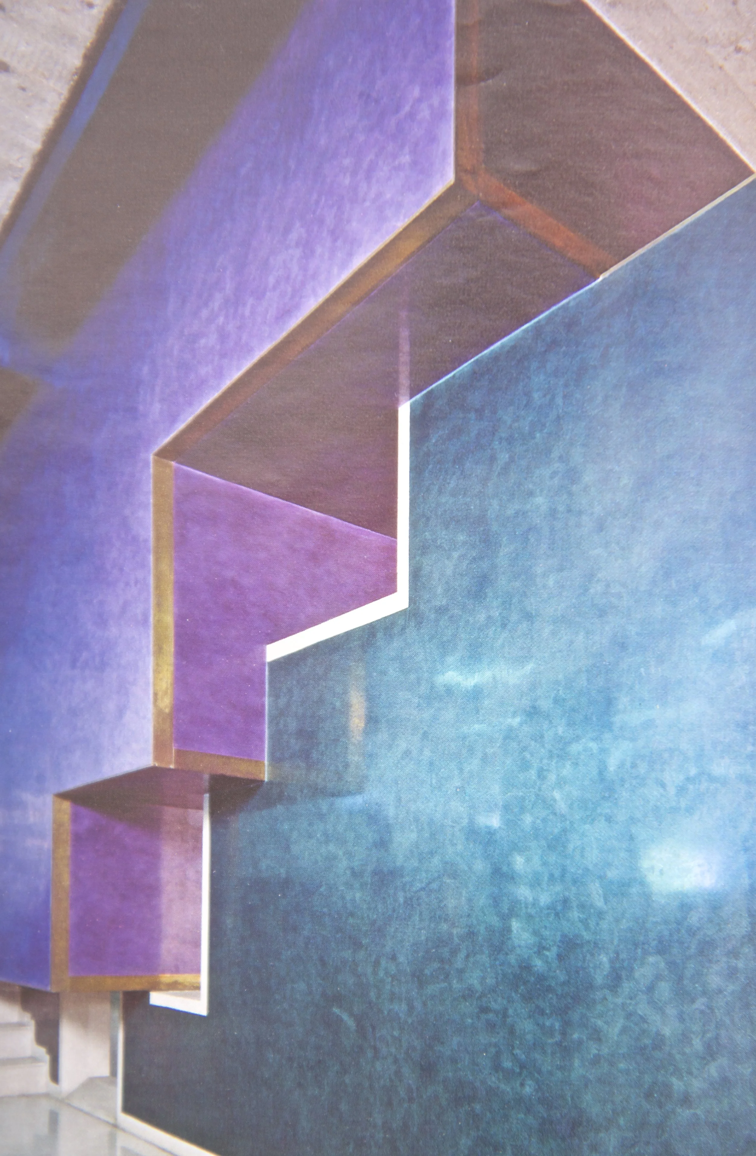 I like the colours and geometric forms here. It's like Kelly Wearstler designed a boutique hotel circa 1985.