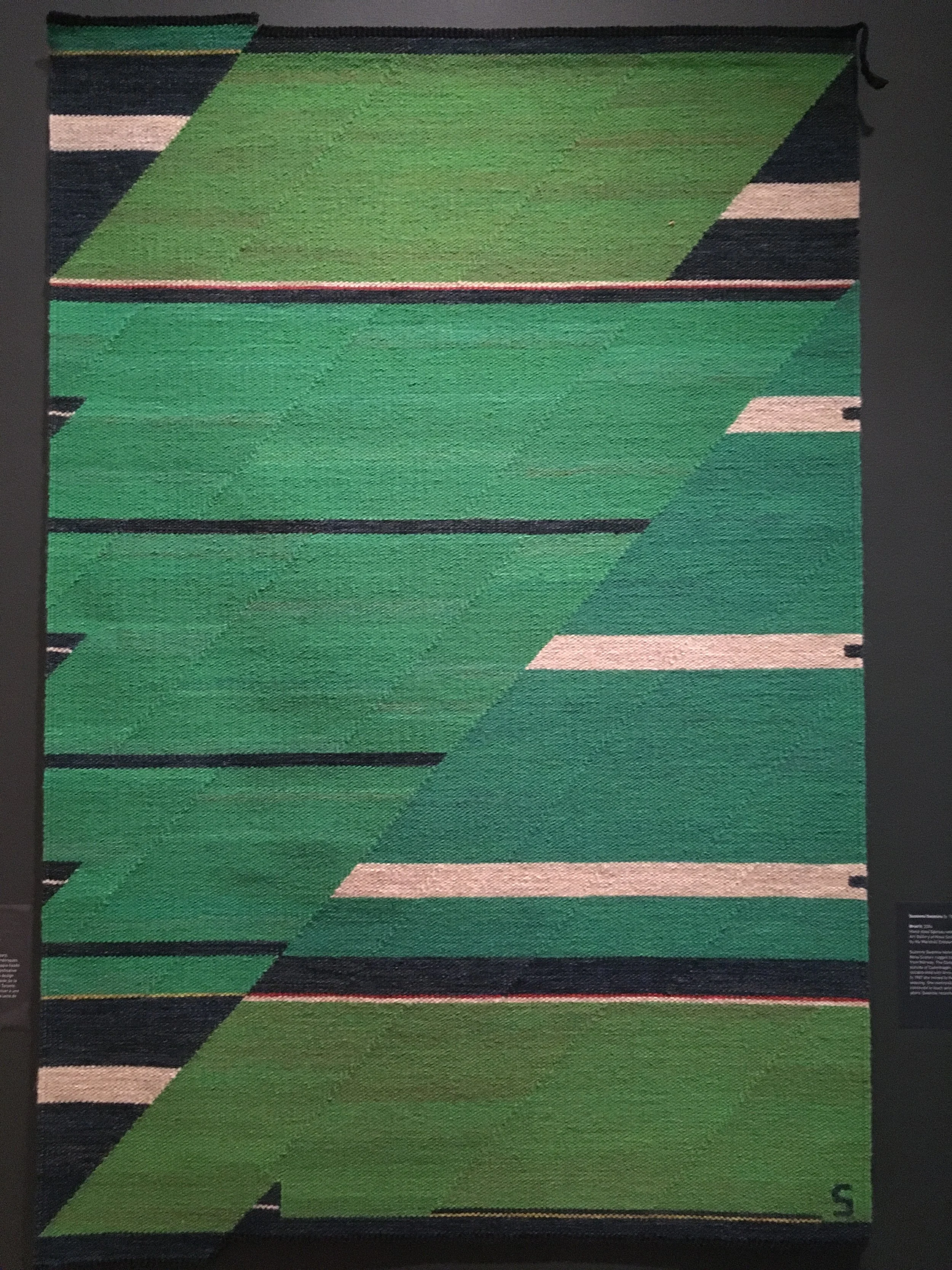 This textile is on trend with Pantone's colour of the year. My daughter got a small loom for Christmas, I can only imagine how long it took to create this master piece!
