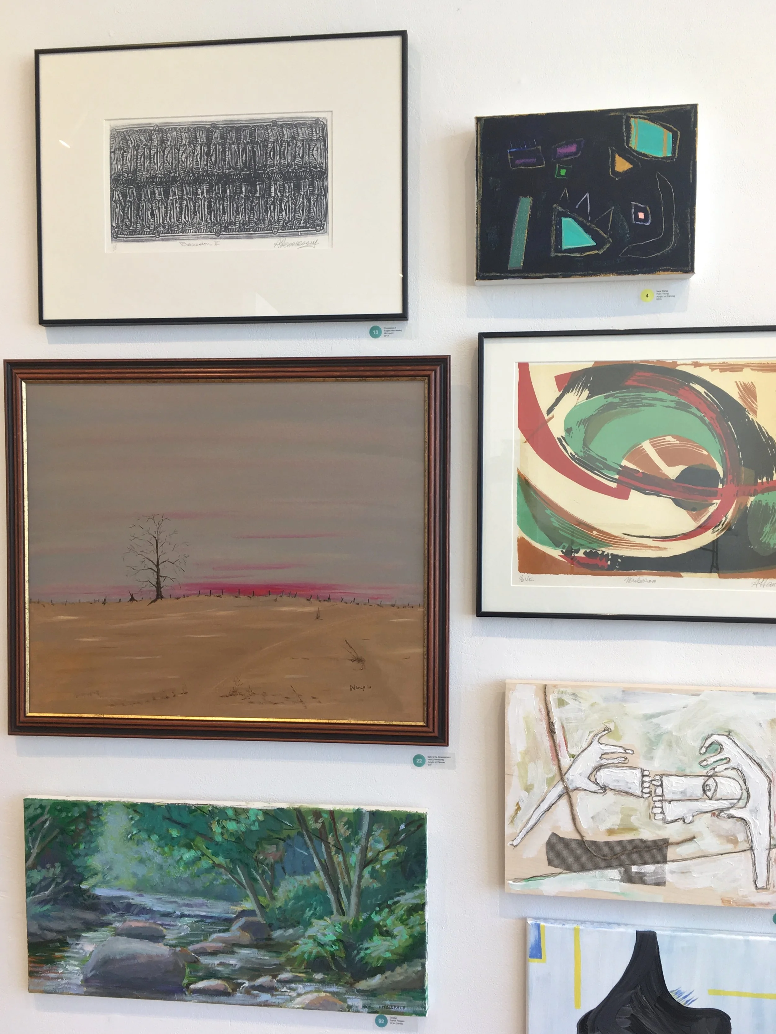 One of my painting's on the top right.