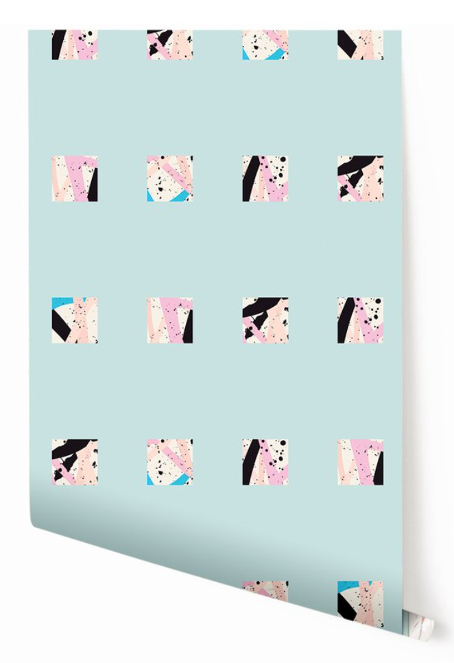 Grid - Miami Blue This pattern comes in a variety of colours & has an 80's vibe I adore.