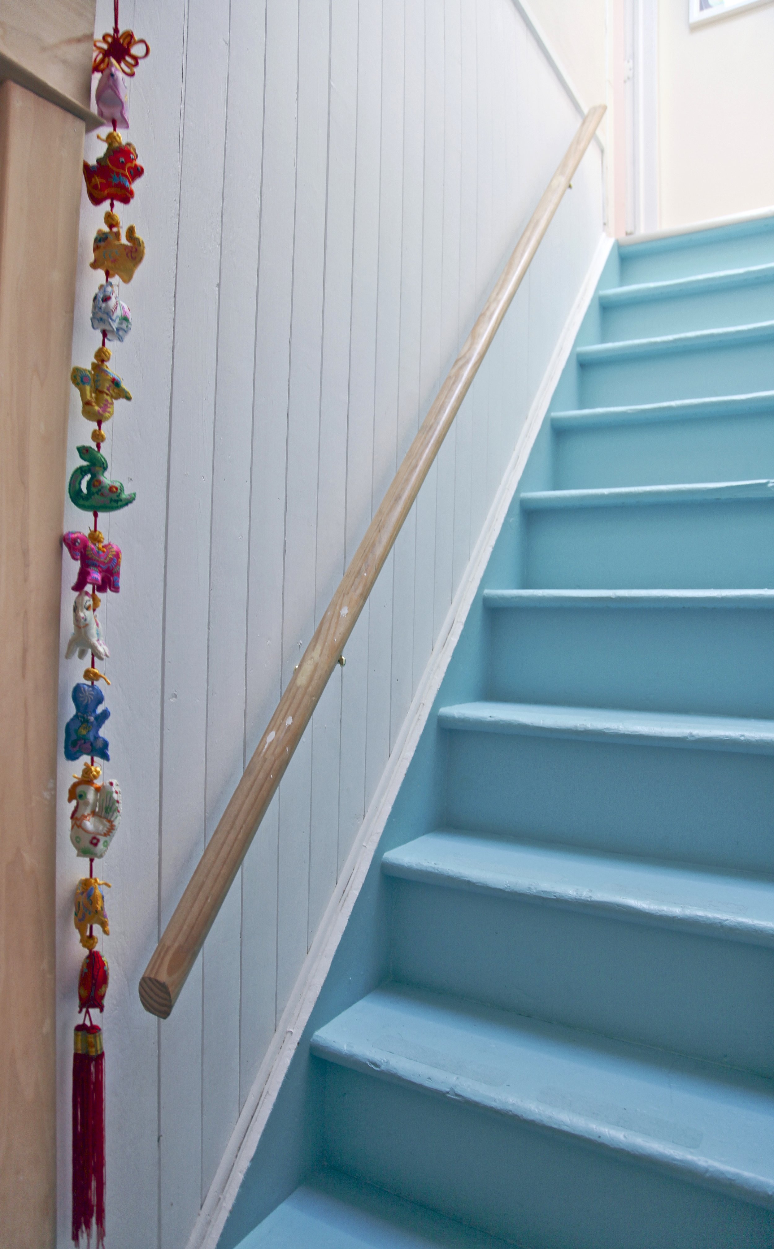 My favourite colour is turquoise...how great are these painted stairs!