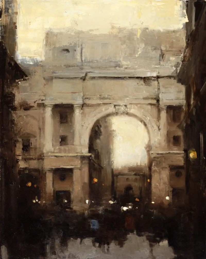 Dusk, Firenze, 20x16, oil on linen