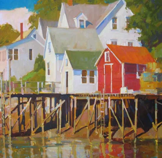 Cozy Neighbors, 36x36, oil on linen