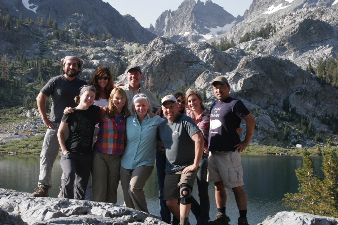L-R: Ernesto, Carol, Kim, Michele, Bill, me, Paul, Camp cook Karen, Karen's daughter Emily, Terry.