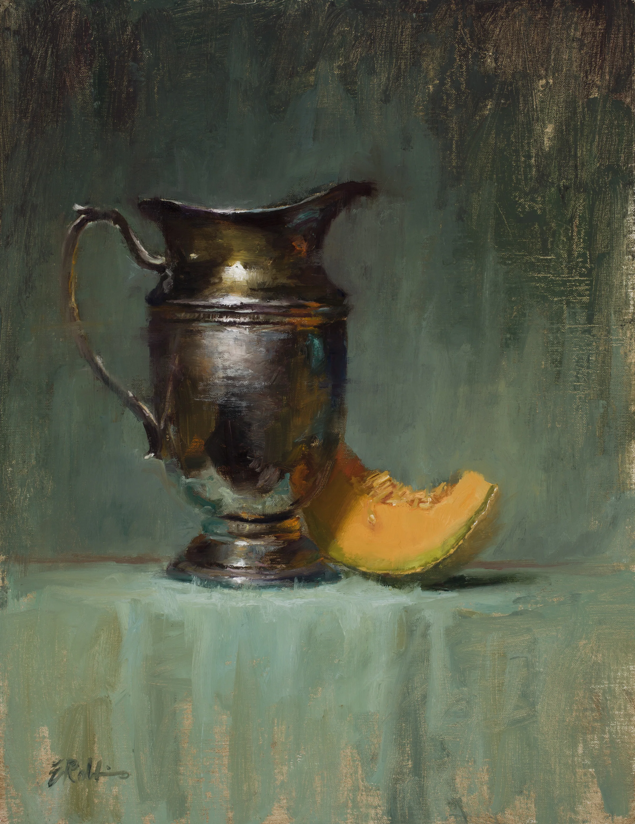 Silver and Cantaloupe
