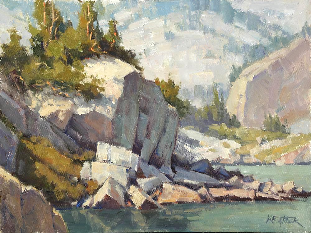 “Morning at the Pond,” by Paul Kratter, oil, 9 x 12 in.
