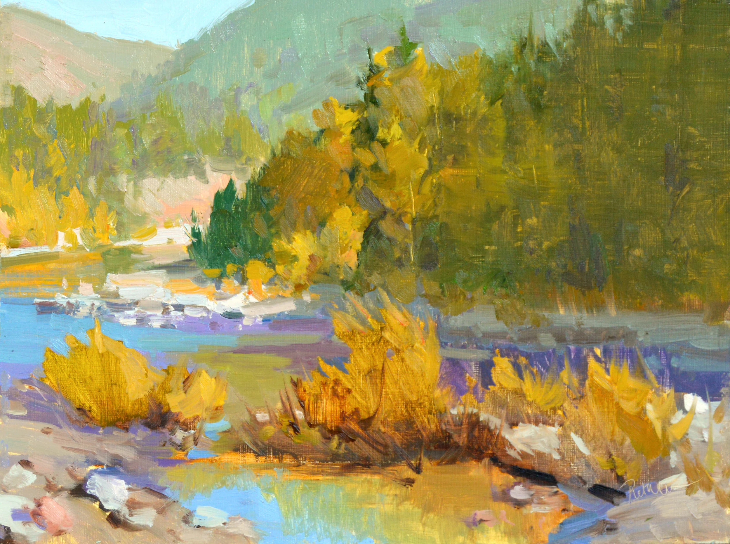 Magic in West Glacier, plein air, will be made available for A Timeless Legacy: Peace Park 2018 exhibition. Contact the museum for purchase assistance (406) 755-5268.