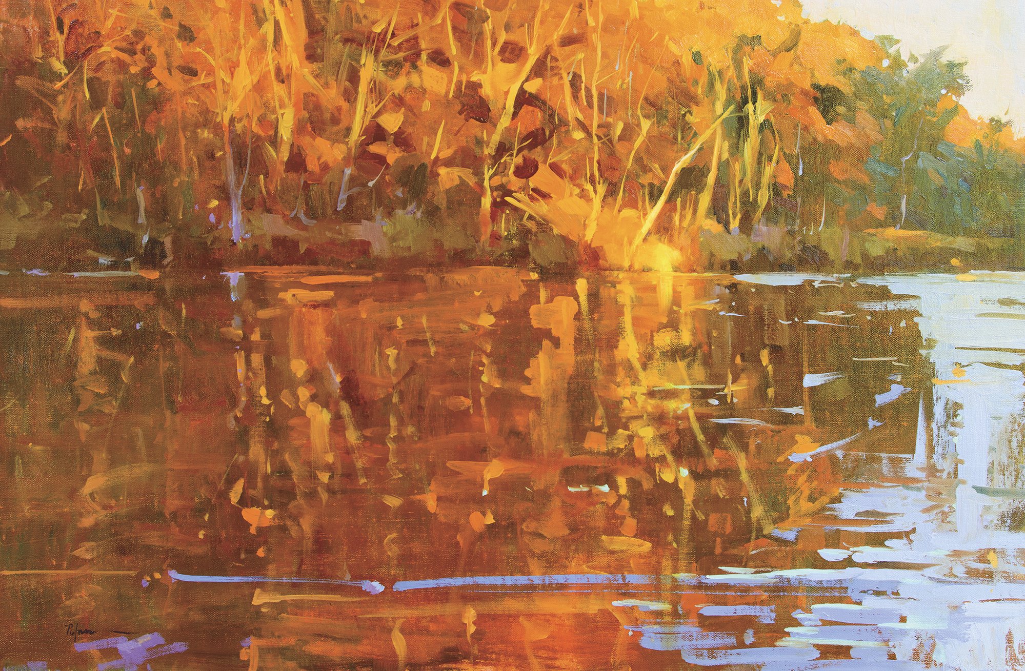 Windy Hill Reflections, 20x30, oil, on view July 9-19 at the Avalon Foundation, Easton, MD