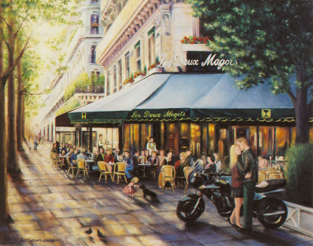 Les Deux Magots on a Sunday Afternoon