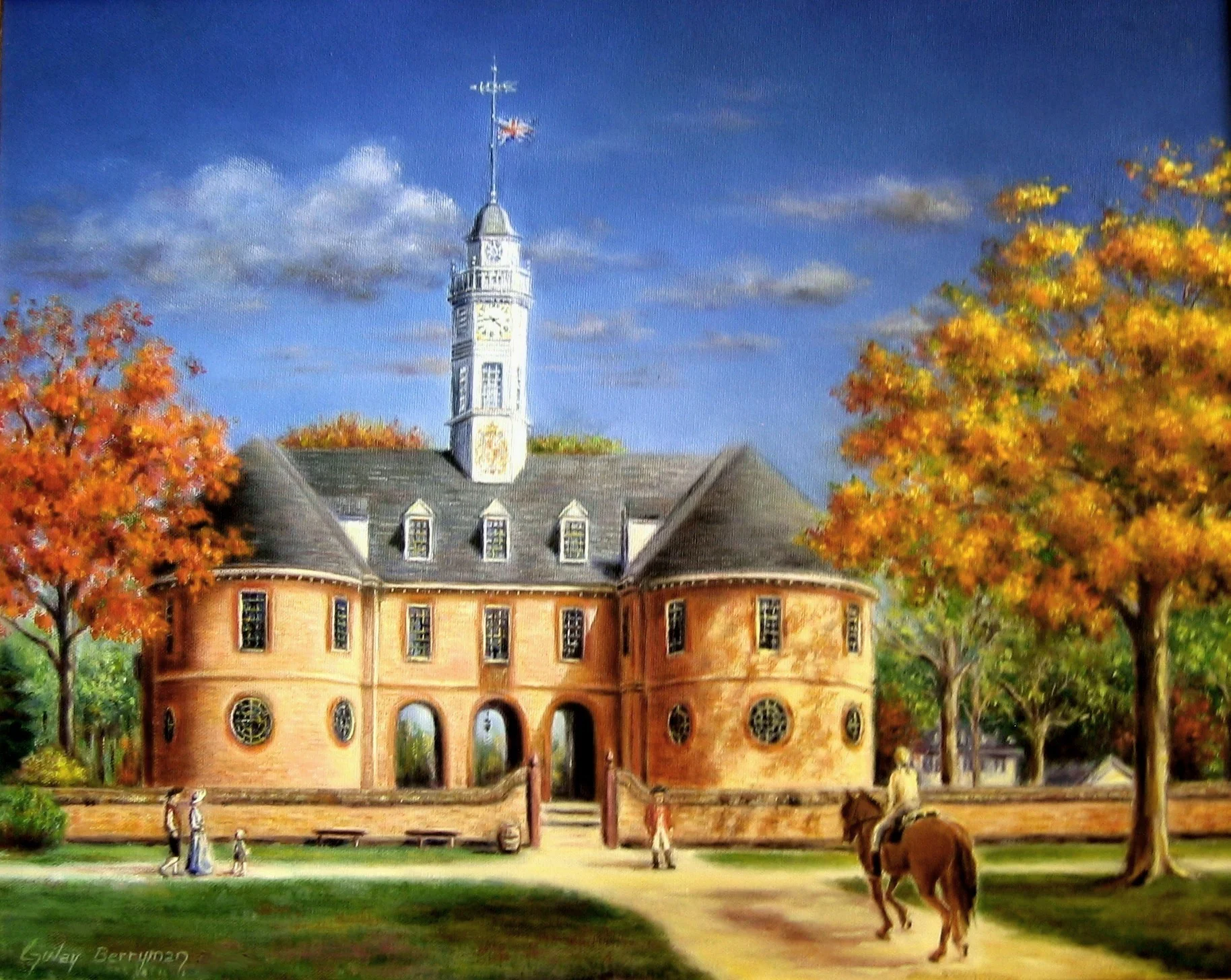 The Capitol in Autumn, Williamsburg, Virginia 16 x 20 in.JPG