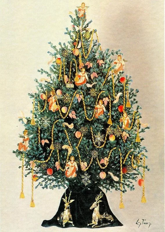 Christmas Tree (with 18th Century Williamsburg Design Ornaments)