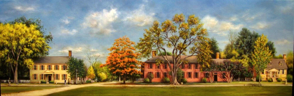 Gulay Berryman's Colonial Williamsburg artwork now at J. Fenton Gallery