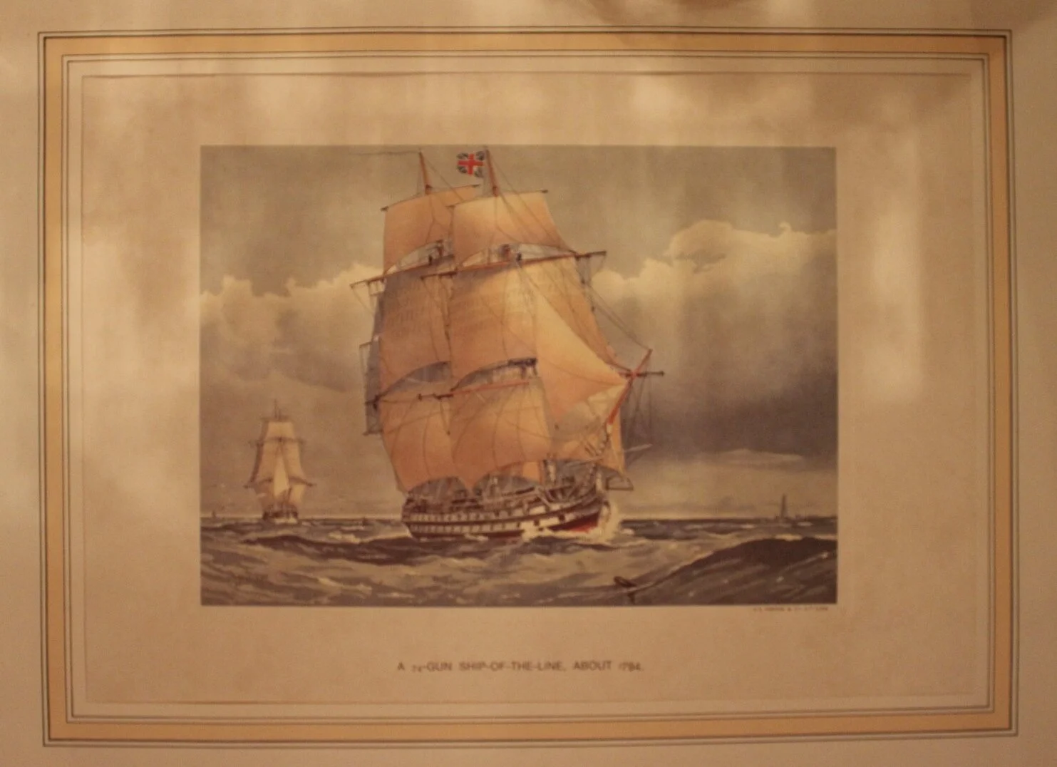 A 74-Gun Ship of the Line, About 1794 - �75.00.JPG