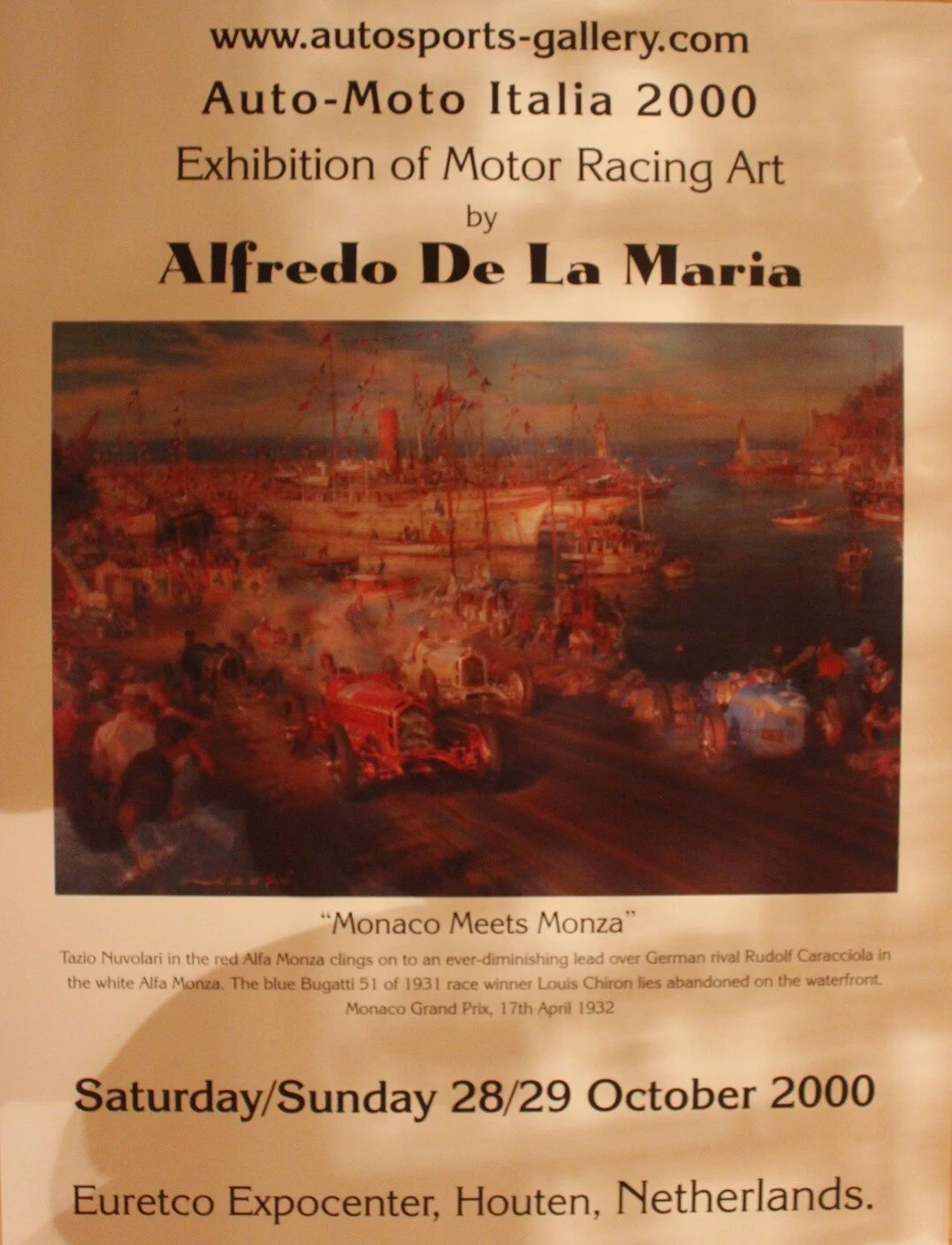 de la Maria, Alfredo - 2000 Auto Moto Italia Art Exhibit Poster - �75.00.JPG