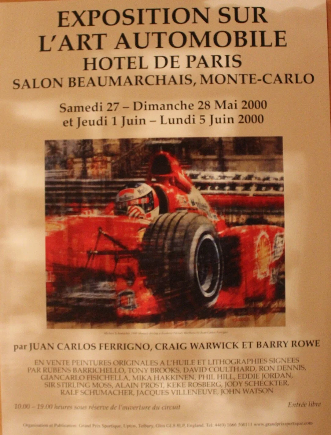 L'Art Automobile - 2000 Monaco Art Exhibit Poster - �55.00.JPG