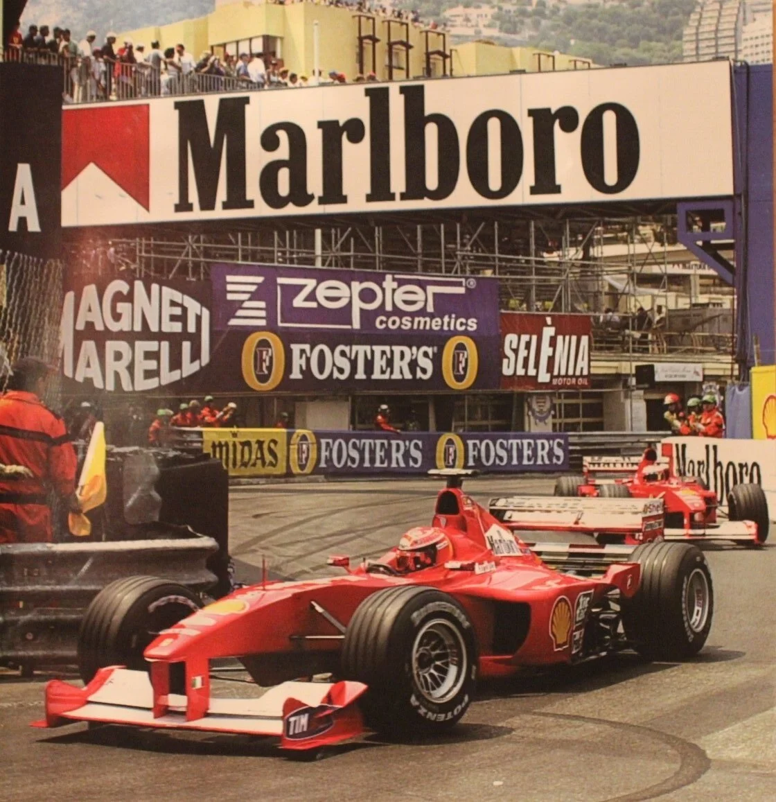 Michael Schumacher (Ferrari) at La Rascasse corner, Monaco (photo)