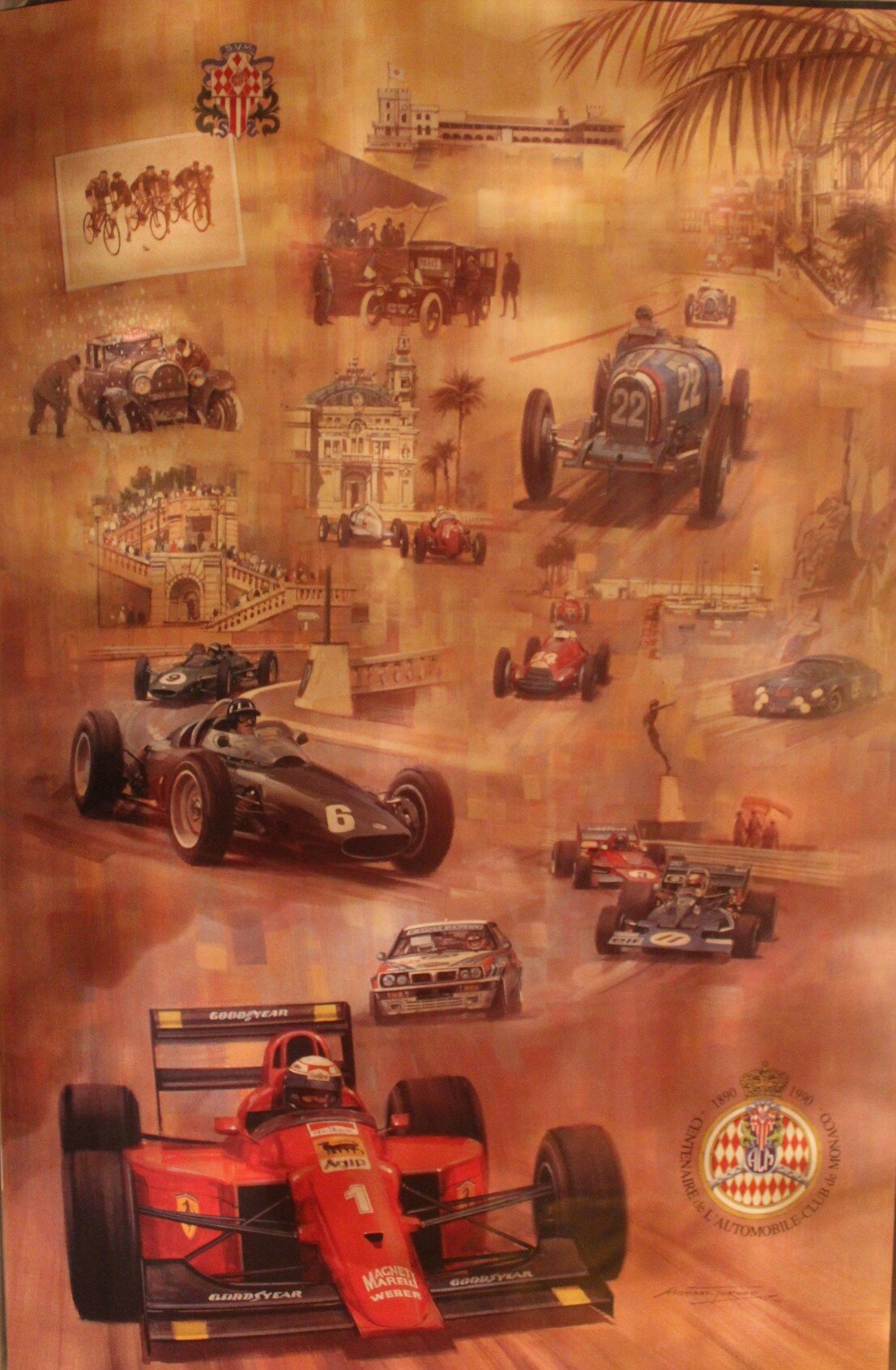 Royal Automobile Club of Monaco Centennial Anniversary Poster - �125.00.JPG