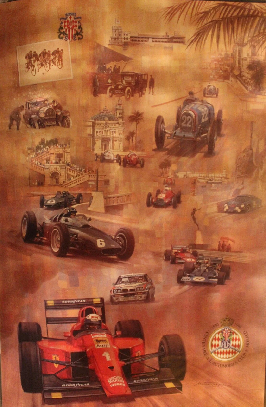 Royal Automobile Club of Monaco Centennial Anniversary Poster - �125.00.JPG